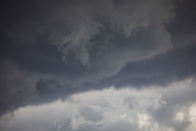 Low angle view of storm clouds in sky