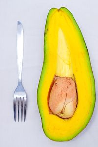 Directly above shot of lemon on table