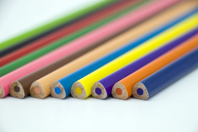 Close-up of colored pencils