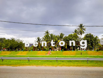 Signboard of bentong, a village in pahang.