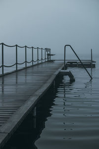 Pier over sea against sky