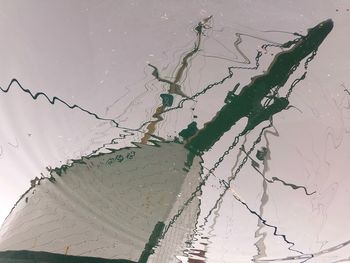 Low angle view of water against sky