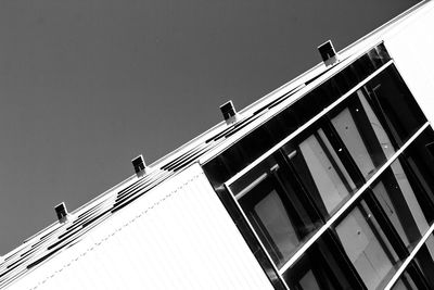 Low angle view of building against clear sky