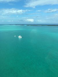 Aerial view of calm sea