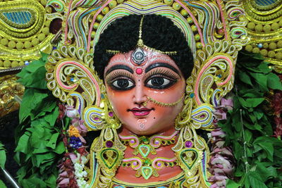Close-up of goddess durga