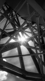 Low angle view of bridge against sky