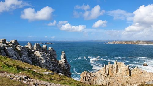 Panoramic view of sea against sky