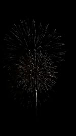 Low angle view of firework display