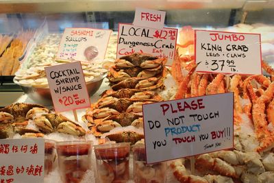 Close-up of food for sale at market stall