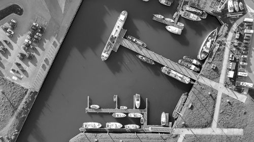 High angle view of construction site