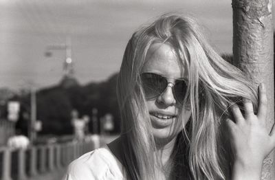 Close-up of smiling young woman