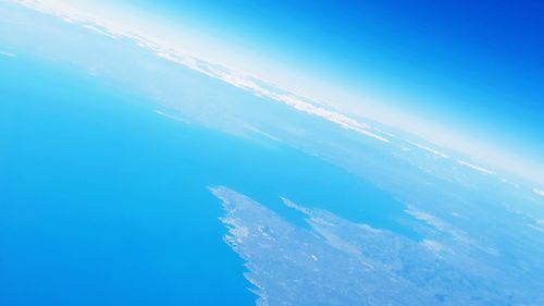 Aerial view of sea against sky