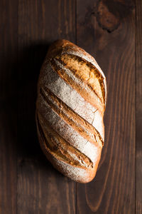 High angle view of bread on table