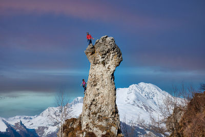 Scenic view of snowcapped mountain against sky