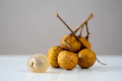 Close-up of fruits on table