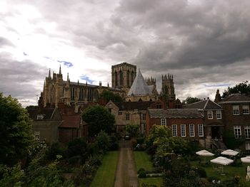 Building against cloudy sky