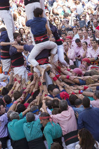 High angle view of group of people