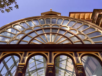 Low angle view of building against clear sky