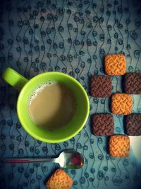 Coffee cup on table