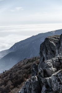 Scenic view of mountain against sky