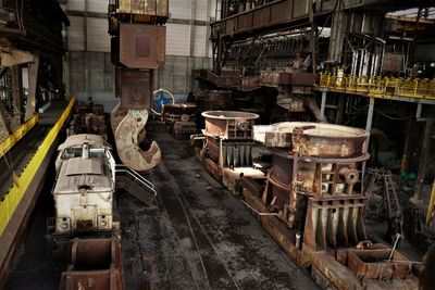 Inside the former steel mill of brandenburg, which is now an impressive museum. 