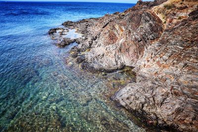 Rock formations on sea shore