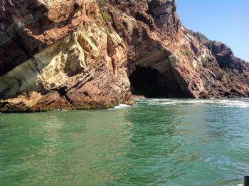 Rock formations in sea