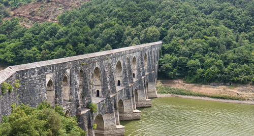 View of bridge over river, the maglova aqueduct istanbul turkey built by mimar sinan