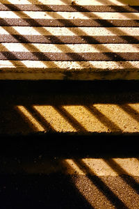 High angle view of shadow on sunny day