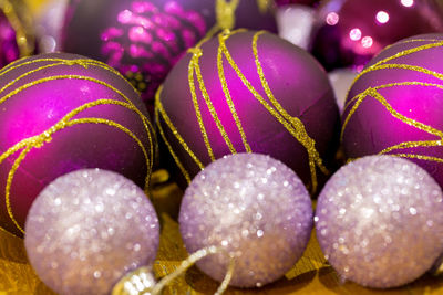 Close-up of christmas decorations