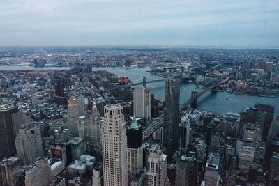 High angle view of cityscape