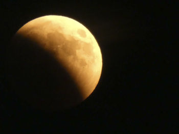 Scenic view of moon against sky at night