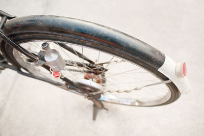 Close-up of bicycle wheel