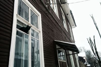 Low angle view of residential building against sky