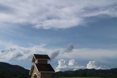 Low angle view of building against sky