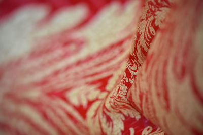 Detail shot of red fabric