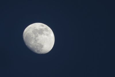 Low angle view of moon in sky