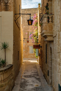 The narrow streets of mdina. fhe former capital of malta. called the silent city