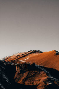 Martian landscape on earth. stepansminda, georgia 