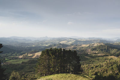 High angle view of landscape against sky