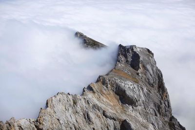 Rock formations on coast