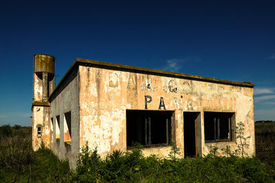 Built structure against blue sky