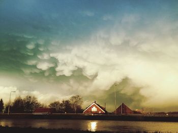 View of building against cloudy sky