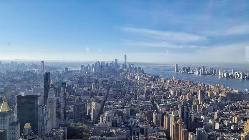 Aerial view of buildings in city