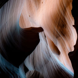 Low angle view of rock formation