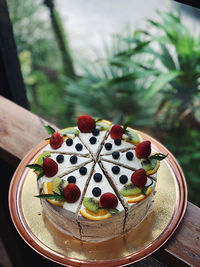 Close-up of fruits on table