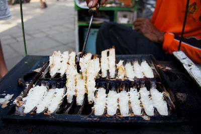 Rangin is a traditional javanese cake, indonesia made from a mixture of rice flour and coconut milk 