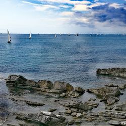 Scenic view of sea against sky