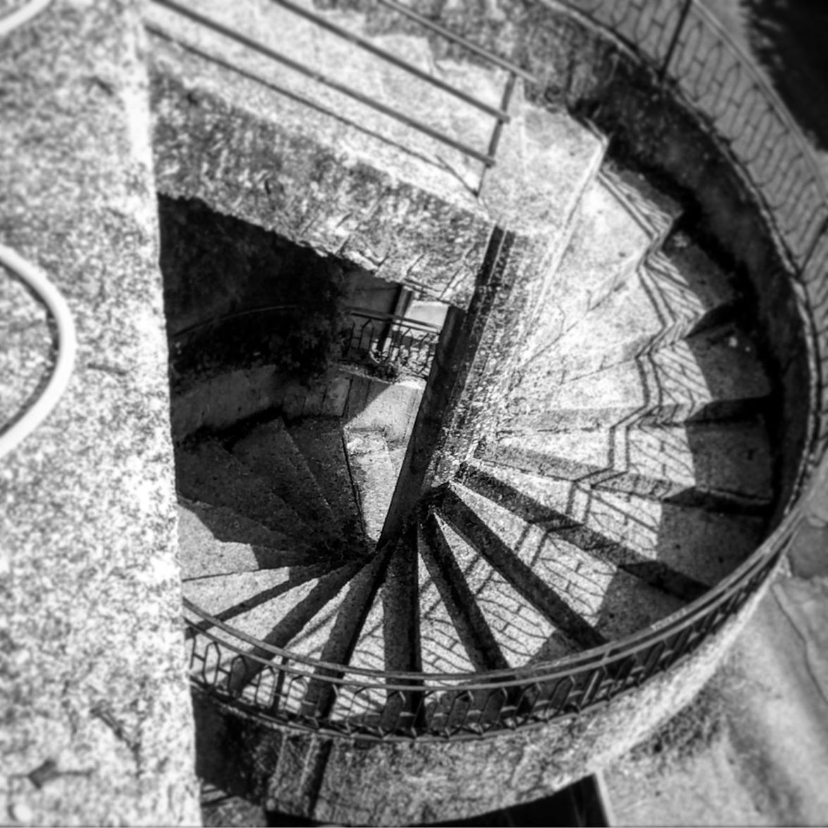 built structure, architecture, indoors, old, abandoned, wall - building feature, steps, damaged, weathered, obsolete, steps and staircases, run-down, deterioration, building, staircase, no people, day, brick wall, wall, building exterior