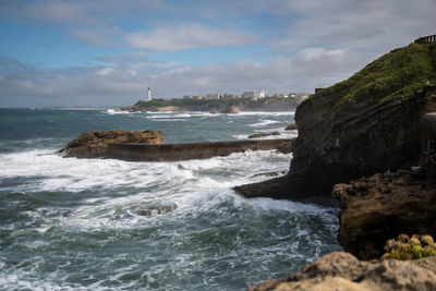 Scenic view of sea against sky